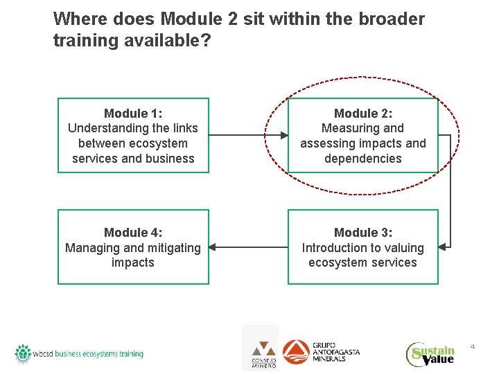 Where does Module 2 sit within the broader training available? Module 1: Understanding the