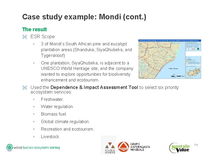 Case study example: Mondi (cont. ) The result Ë ESR Scope: § 3 of