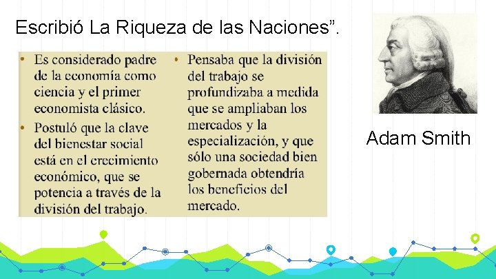 Escribió La Riqueza de las Naciones”. Adam Smith 