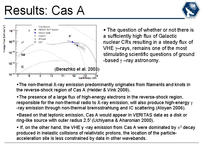 Results: Cas A § The question of whether or not there is a sufficiently