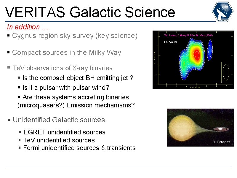 VERITAS Galactic Science In addition … § Cygnus region sky survey (key science) §