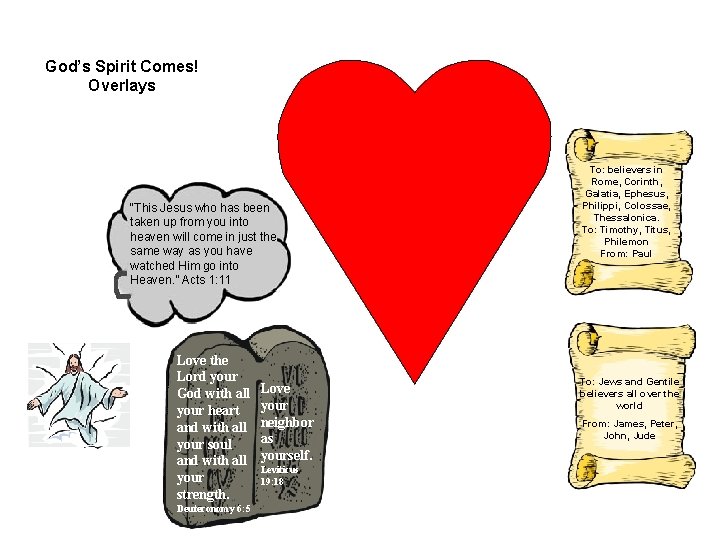 God’s Spirit Comes! Overlays “This Jesus who has been taken up from you into