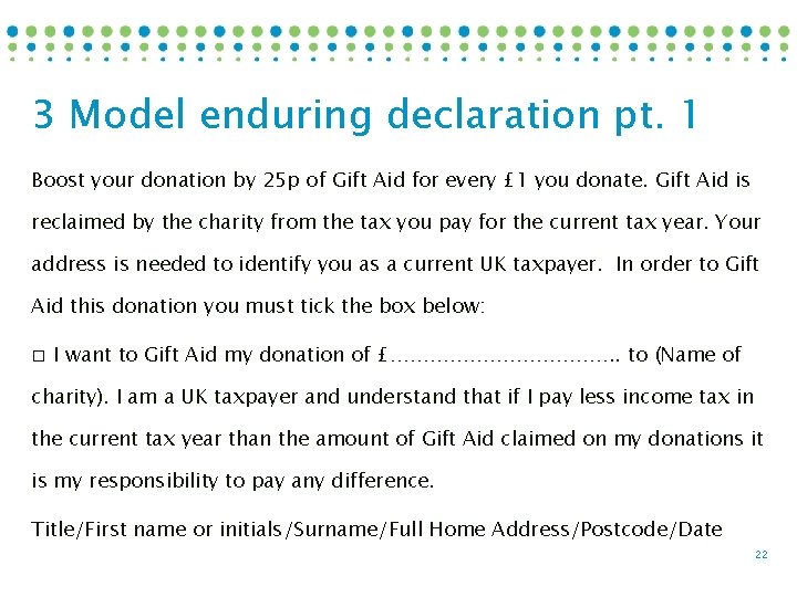 3 Model enduring declaration pt. 1 Boost your donation by 25 p of Gift