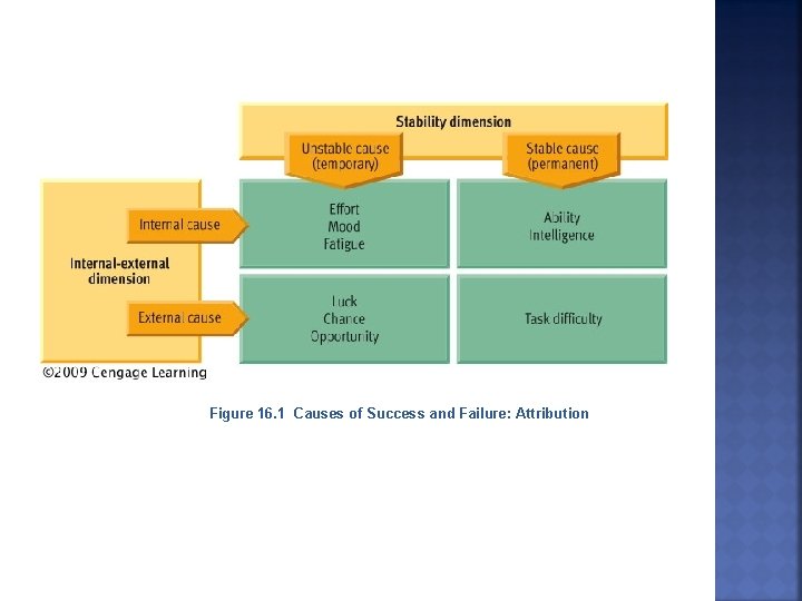 Figure 16. 1 Causes of Success and Failure: Attribution 