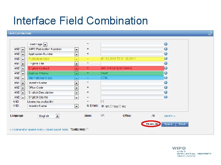 Interface Field Combination 