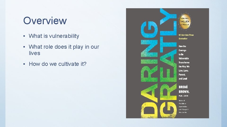 Overview • What is vulnerability • What role does it play in our lives