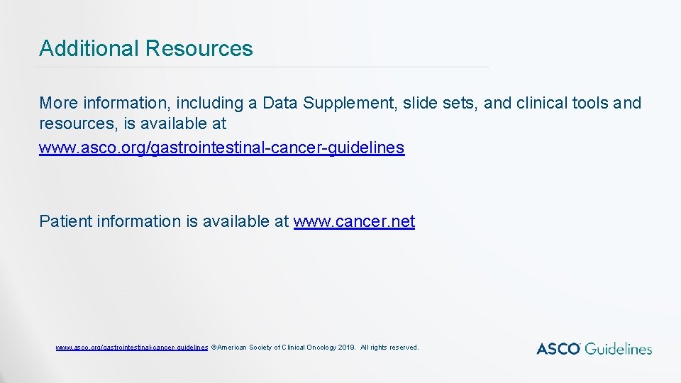 Additional Resources More information, including a Data Supplement, slide sets, and clinical tools and