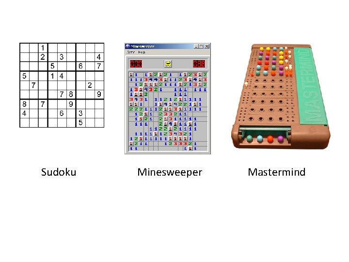 Sudoku Minesweeper Mastermind 