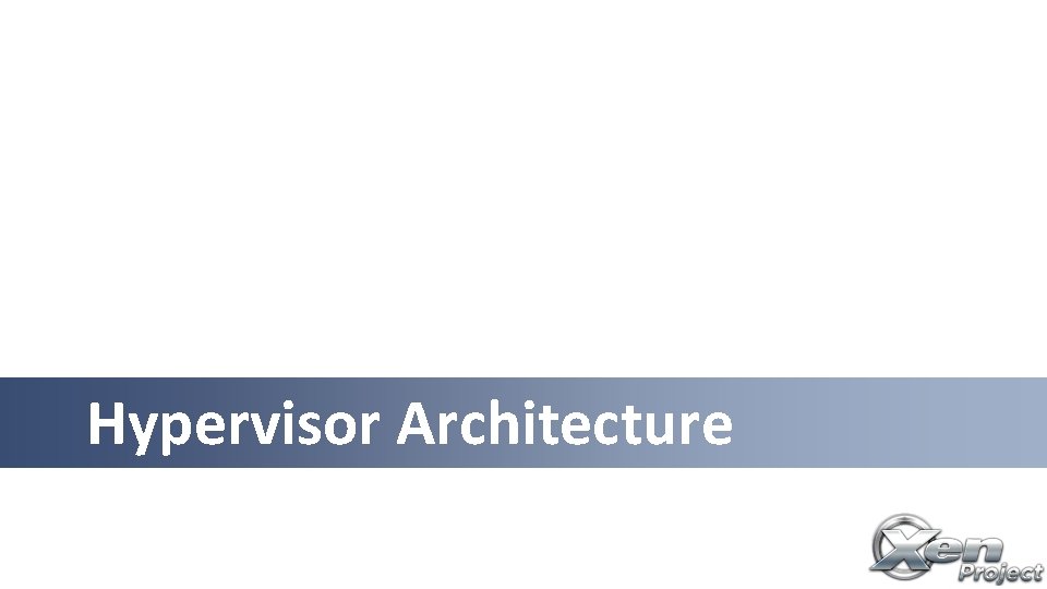 Hypervisor Architecture 