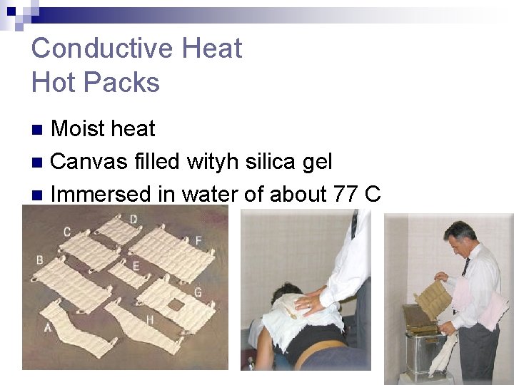 Conductive Heat Hot Packs Moist heat n Canvas filled wityh silica gel n Immersed