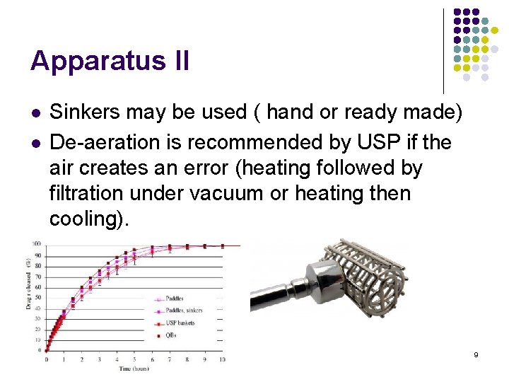 Apparatus II l l Sinkers may be used ( hand or ready made) De-aeration