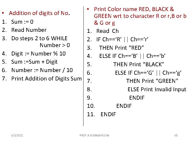  • 1. 2. 3. 4. 5. 6. 7. • Print Color name RED,