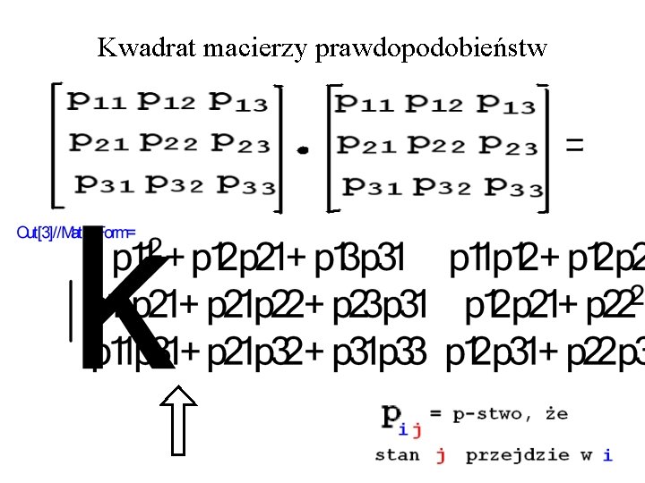 Kwadrat macierzy prawdopodobieństw 