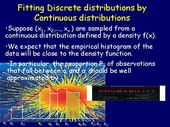 Fitting Discrete distributions by Continuous distributions • Suppose (x 1, x 2, …, xn