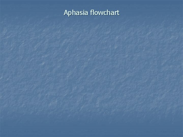 Aphasia flowchart 
