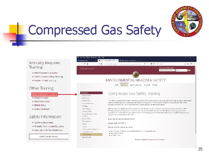 Compressed Gas Safety 35 