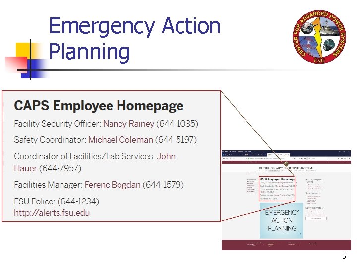 Emergency Action Planning 5 