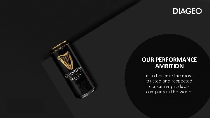 OUR PERFORMANCE AMBITION is to become the most trusted and respected consumer products company