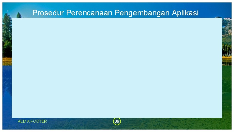Prosedur Perencanaan Pengembangan Aplikasi ADD A FOOTER 36 Prosedur Perencanaan Pengembangan Aplikasi ADD A FOOTER 36