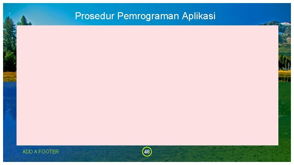 Prosedur Pemrograman Aplikasi ADD A FOOTER 48 Prosedur Pemrograman Aplikasi ADD A FOOTER 48