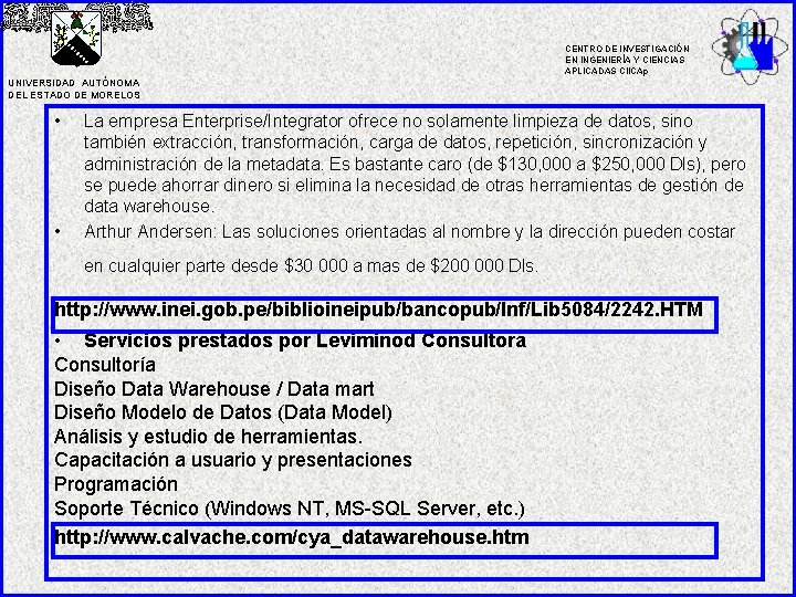 CENTRO DE INVESTIGACIÓN EN INGENIERÍA Y CIENCIAS APLICADAS CIICAp UNIVERSIDAD AUTÓNOMA DEL ESTADO DE