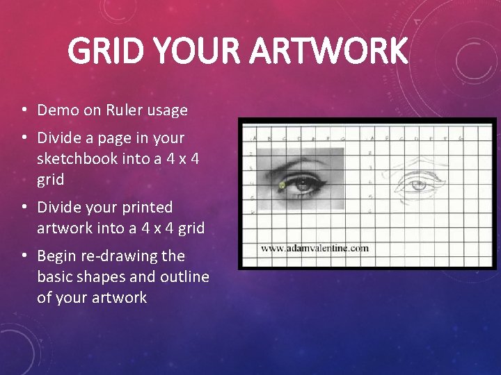 GRID YOUR ARTWORK • Demo on Ruler usage • Divide a page in your