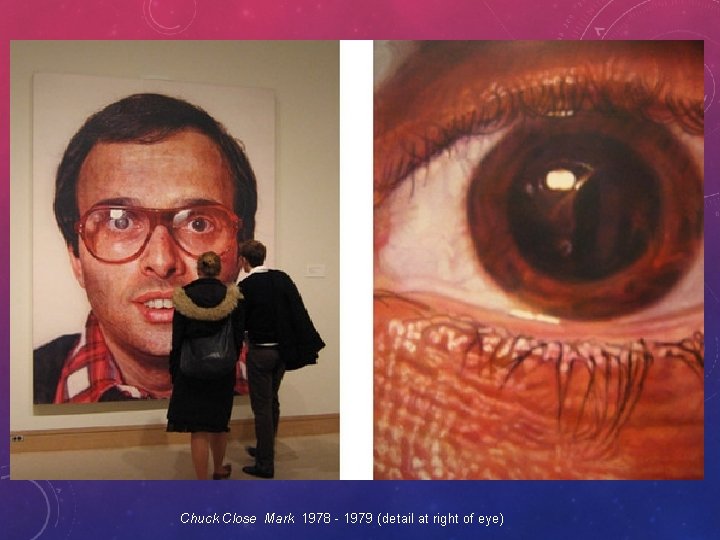 Chuck Close Mark 1978 - 1979 (detail at right of eye) 