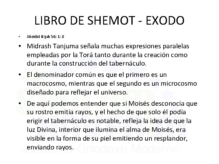 LIBRO DE SHEMOT - EXODO • Akeidat Itzjak 56: 1: 8 • Midrash Tanjuma