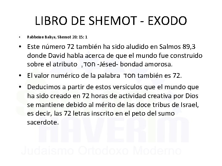 LIBRO DE SHEMOT - EXODO • Rabbeinu Bahya, Shemot 28: 15: 1 • Este