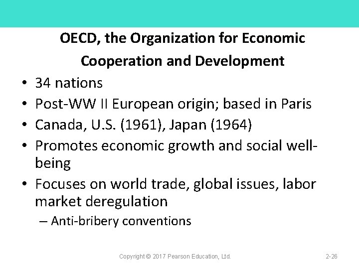  • • • OECD, the Organization for Economic Cooperation and Development 34 nations