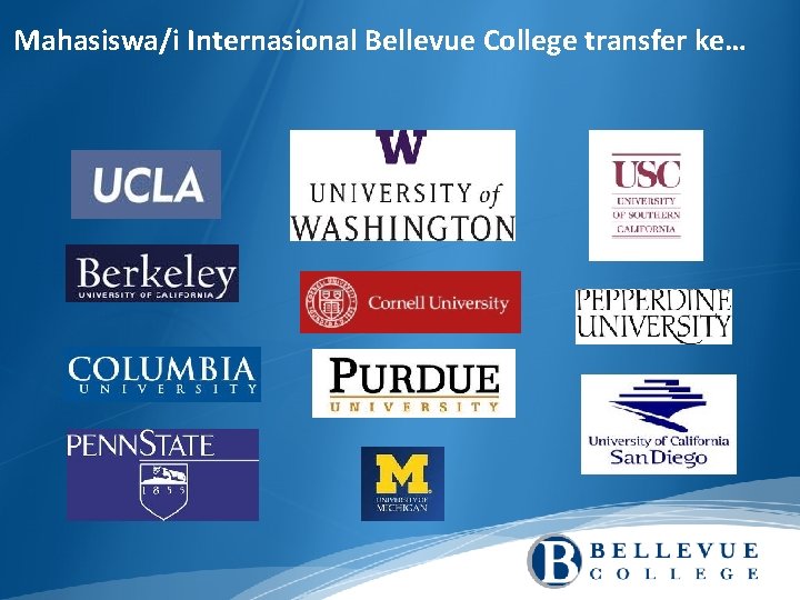 Mahasiswa/i Internasional Bellevue College transfer ke… 