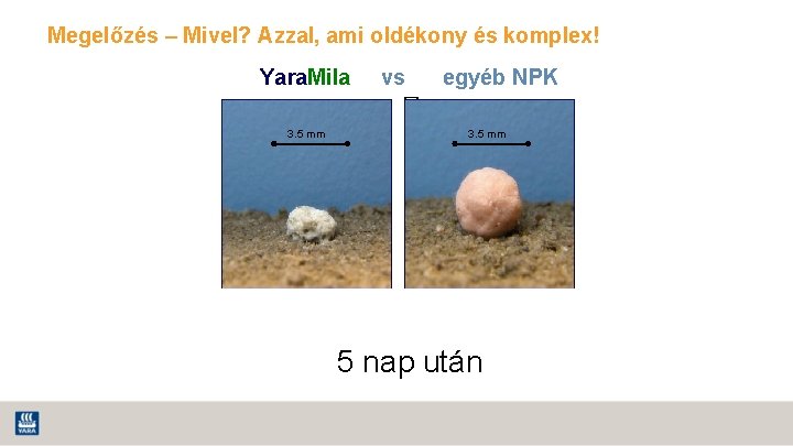 Megelőzés – Mivel? Azzal, ami oldékony és komplex! Yara. Mila 3. 5 mm vs