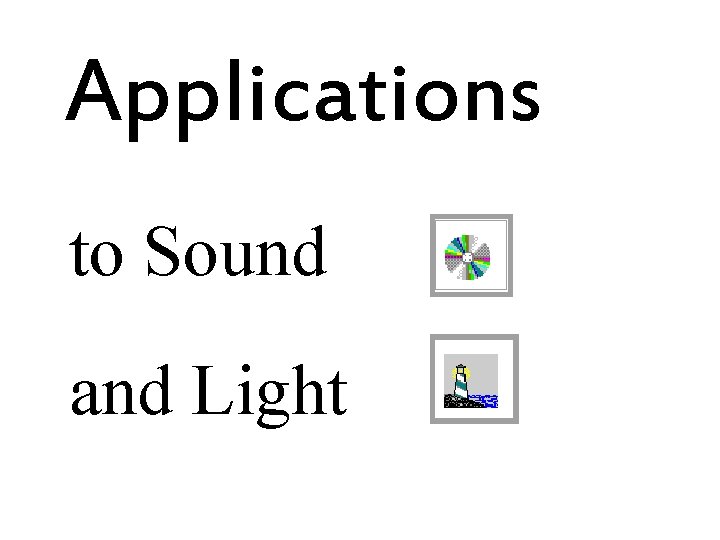 Applications to Sound and Light 