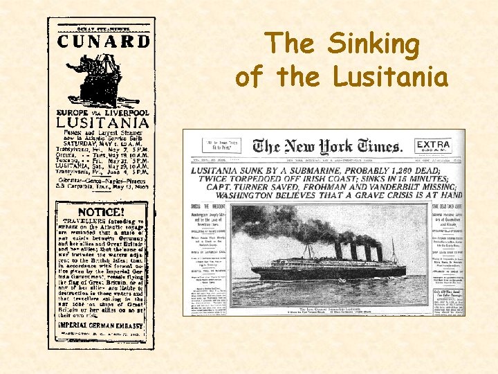 The Sinking of the Lusitania 