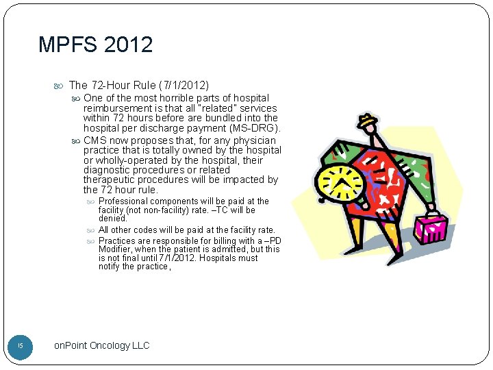 MPFS 2012 The 72 -Hour Rule (7/1/2012) One of the most horrible parts of