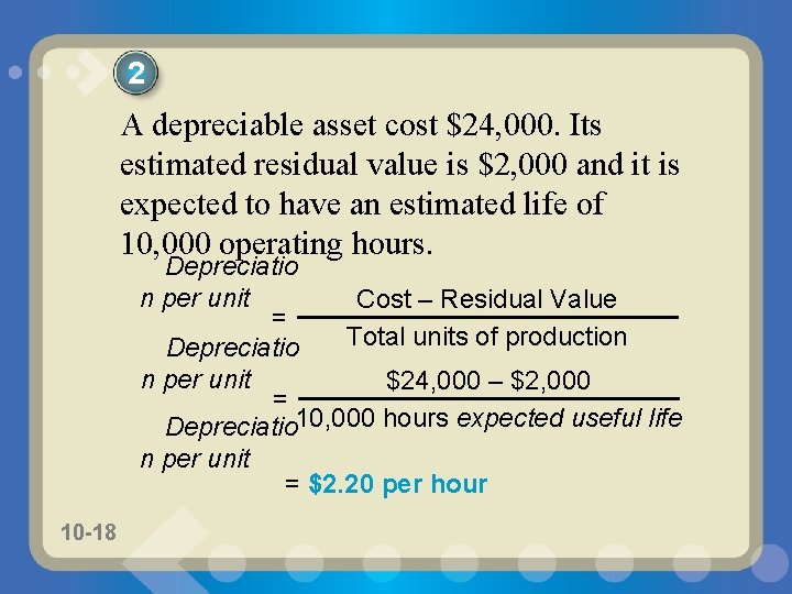 2 A depreciable asset cost $24, 000. Its estimated residual value is $2, 000