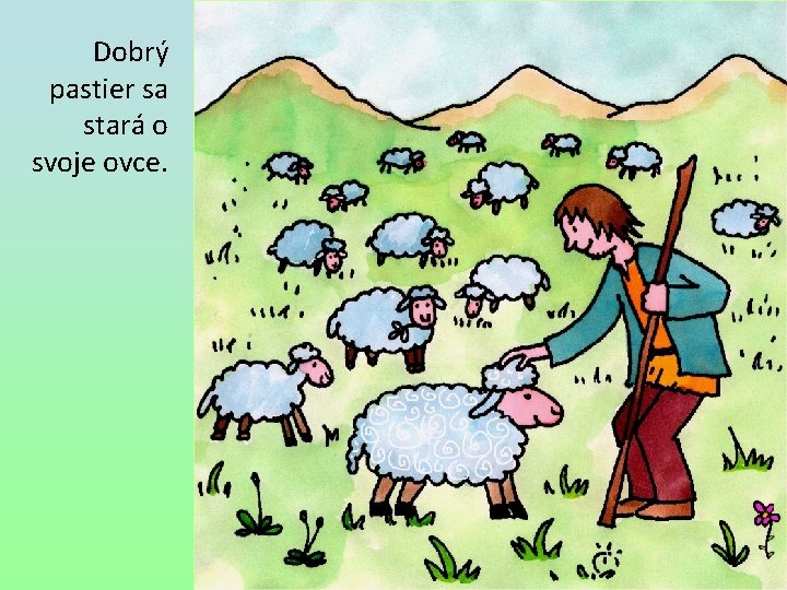 Dobrý pastier sa stará o svoje ovce. 
