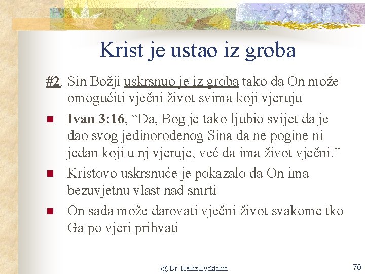 Krist je ustao iz groba #2. Sin Božji uskrsnuo je iz groba tako da