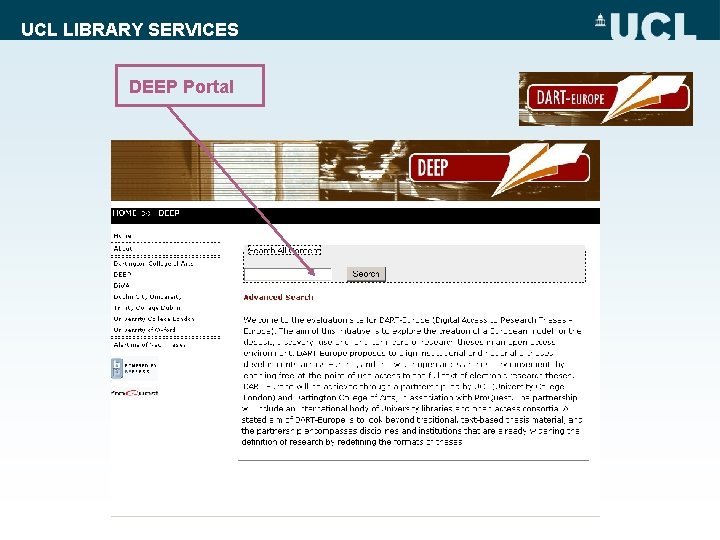 UCL LIBRARY SERVICES DEEP Portal 