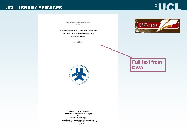 UCL LIBRARY SERVICES Full text from Di. VA 