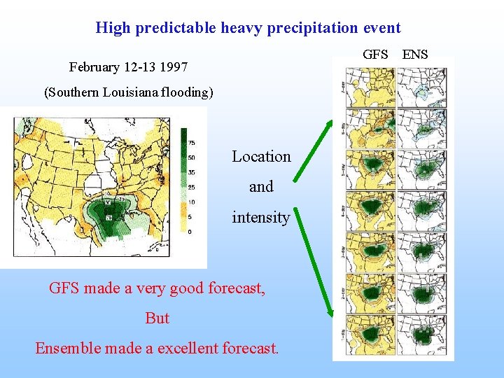 High predictable heavy precipitation event GFS February 12 -13 1997 (Southern Louisiana flooding) Location