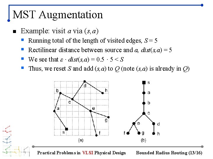 MST Augmentation n Example: visit a via (s, a) § Running total of the