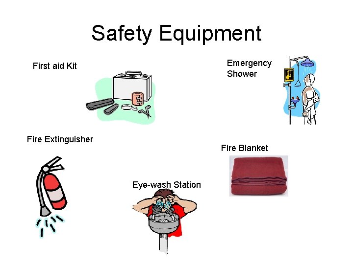 Safety Equipment Emergency Shower First aid Kit Fire Extinguisher Fire Blanket Eye-wash Station 