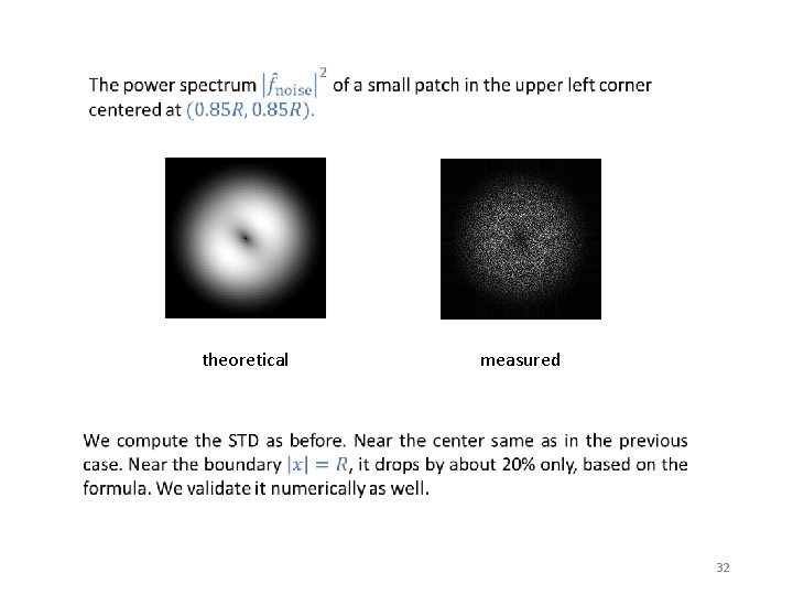 theoretical measured 32 