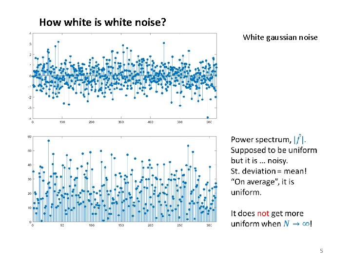 How white is white noise? White gaussian noise 5 