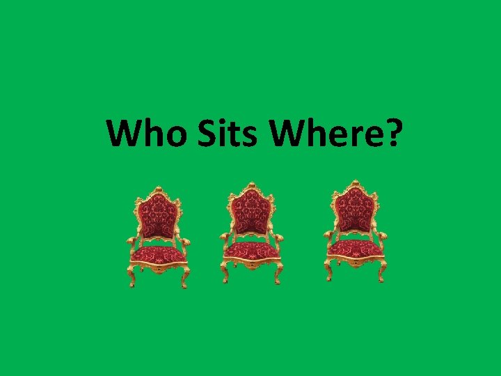 Who Sits Where? 