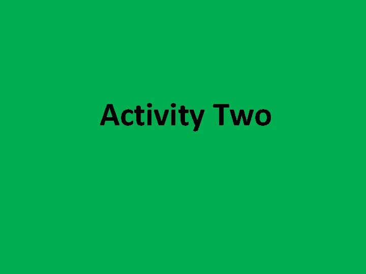 Activity Two 