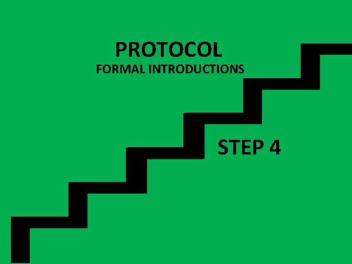 PROTOCOL FORMAL INTRODUCTIONS STEP 4 