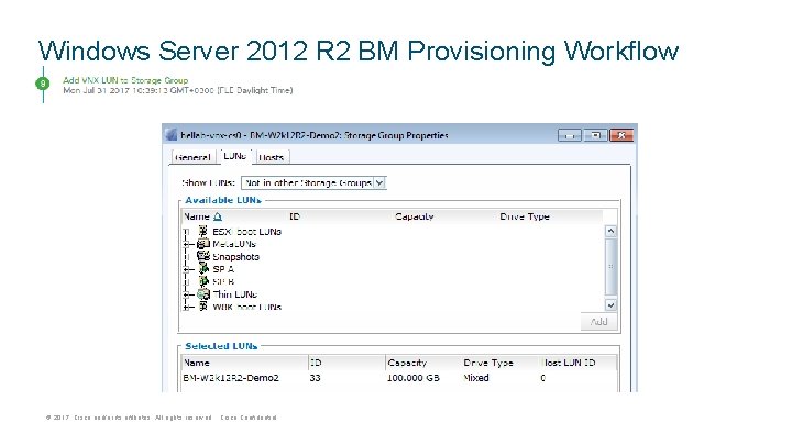 Windows Server 2012 R 2 BM Provisioning Workflow © 2017 Cisco and/or its affiliates.