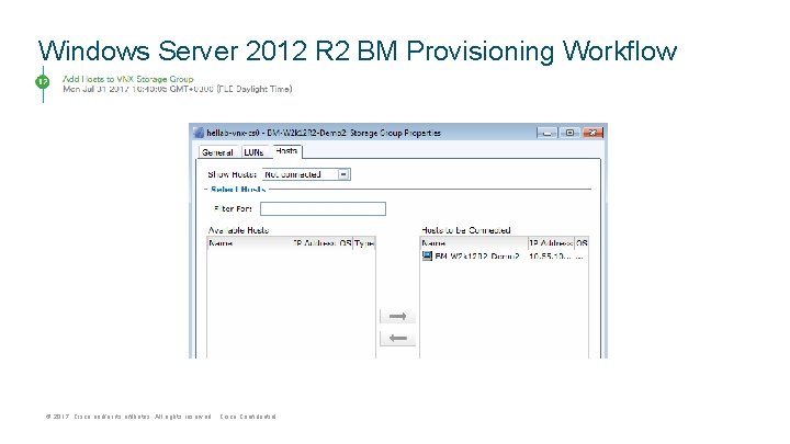 Windows Server 2012 R 2 BM Provisioning Workflow © 2017 Cisco and/or its affiliates.